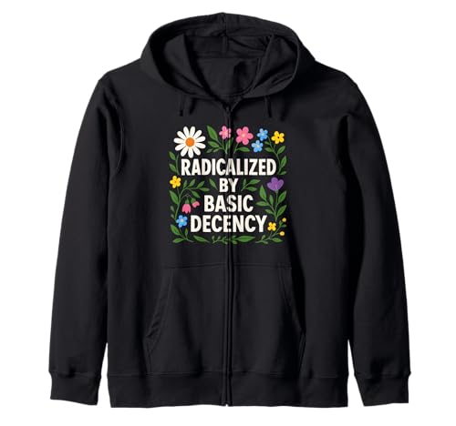 Radicalized By Basic Decency Equality Vintage Floral Damen Kapuzenjacke Radicalized By Basic Decency Equality Vintage Floral Damen Kapuzenjacke von Cool Radicalized By Basic Designs