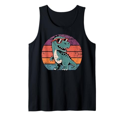 Herren Retro Trex Dinosaurier Dino mit Sonnenbrille lustige Grafik Tank Top Herren Retro Trex Dinosaurier Dino mit Sonnenbrille lustige Grafik Tank Top von Cool Retro Dinosaurier T-Rex Vintage Designs