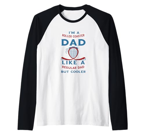 Herren Roller Coaster Lover Vater Dad Cool Rider Carnival Ride Raglan von Cool Roller Coaster Theme Park Carnival Ride