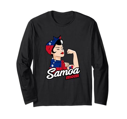 Samoa Flagge Mama Starke Frau Samoanischer Stolz Samoanische Wurzeln Langarmshirt Samoa Flagge Mama Starke Frau Samoanischer Stolz Samoanische Wurzeln Langarmshirt von Cool Samoan Roots Samoa