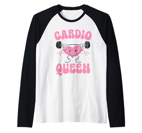 Cardio Queen Damen Mädchen Cute Workout Raglan Cardio Queen Damen Mädchen Cute Workout Raglan von Cool Sarcastic Cardio Gym Workout Quotes