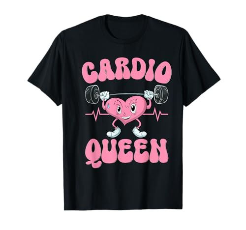 Cardio Queen Damen Mädchen Cute Workout T-Shirt Cardio Queen Damen Mädchen Cute Workout T-Shirt von Cool Sarcastic Cardio Gym Workout Quotes