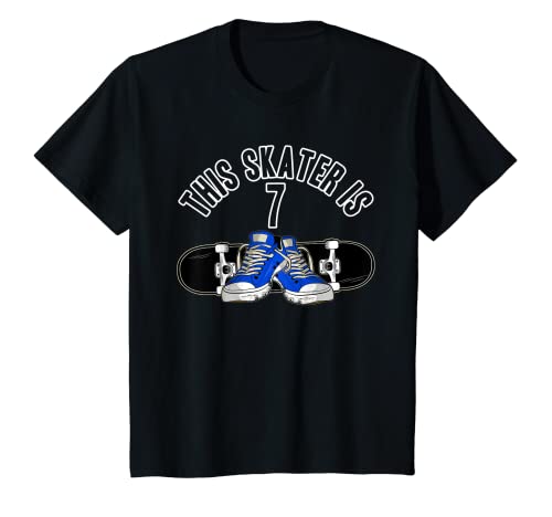 Kinder Dieser Skater ist 7 Jahre alte Jungen und Mädchen cooles Skateboard T-Shirt von Cool Skateboarder Clothes for Skaters Co.