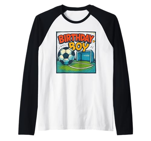 Fußball Geburtstag Junge Fußballtor Kinder Geburtstag Party Raglan von Cool Soccer and Sports Birthday Outfits for Kids