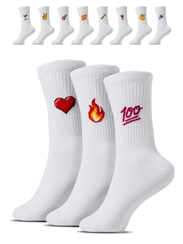 Lustige Socken mit Motiv (3 Paar), Geschenke für Frauen & Männer, Fun-Socken aus Baumwolle, Tennissocken für Damen & Herren von Cool Socks Club