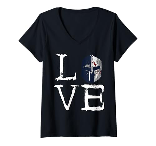 Damen Spartan Warrior Love Gladiator Helm Sparta Soldier T-Shirt mit V-Ausschnitt Damen Spartan Warrior Love Gladiator Helm Sparta Soldier T-Shirt mit V-Ausschnitt von Cool Spartan Ancient Greece History Gladiator
