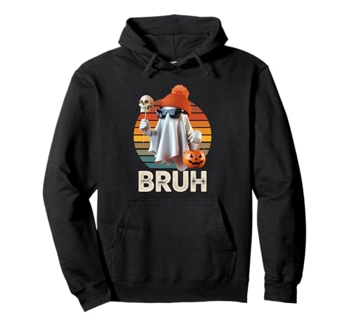 Lustiger Geist Spruch Bruh Halloween Meme Humor Frauen Männer Pullover Hoodie Lustiger Geist Spruch Bruh Halloween Meme Humor Frauen Männer Pullover Hoodie von Cool Spooky Costume Skeleton Pumpkin Trick Treat