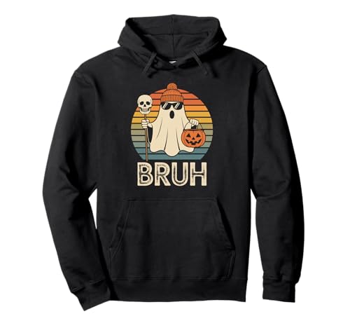 Lustiger Geist Spruch Bruh Halloween Meme Humor Frauen Männer Pullover Hoodie Lustiger Geist Spruch Bruh Halloween Meme Humor Frauen Männer Pullover Hoodie von Cool Spooky Costume Skeleton Pumpkin Trick Treat