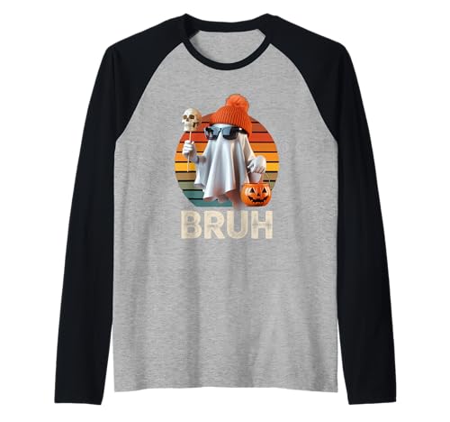Lustiger Geist Spruch Bruh Halloween Meme Humor Frauen Männer Raglan Lustiger Geist Spruch Bruh Halloween Meme Humor Frauen Männer Raglan von Cool Spooky Costume Skeleton Pumpkin Trick Treat