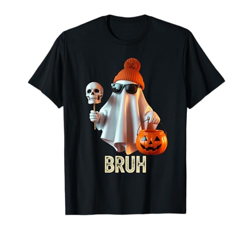 Lustiger Geist Spruch Bruh Halloween Meme Humor Frauen Männer T-Shirt Lustiger Geist Spruch Bruh Halloween Meme Humor Frauen Männer T-Shirt von Cool Spooky Costume Skeleton Pumpkin Trick Treat