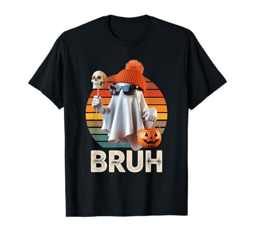 Lustiger Geist Spruch Bruh Halloween Meme Humor Frauen Männer T-Shirt Lustiger Geist Spruch Bruh Halloween Meme Humor Frauen Männer T-Shirt von Cool Spooky Costume Skeleton Pumpkin Trick Treat
