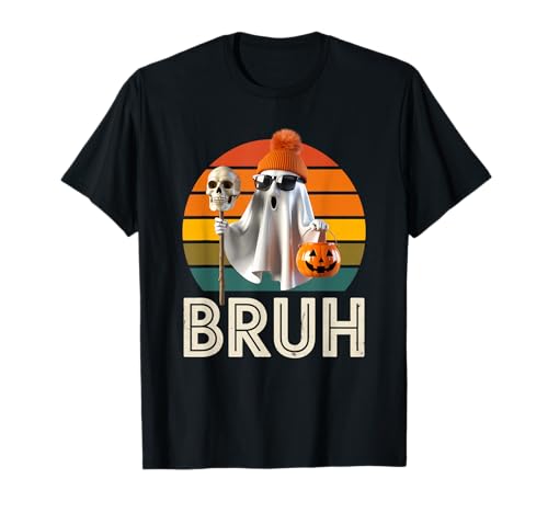 Lustiger Geist Spruch Bruh Halloween Meme Humor Frauen Männer T-Shirt Lustiger Geist Spruch Bruh Halloween Meme Humor Frauen Männer T-Shirt von Cool Spooky Costume Skeleton Pumpkin Trick Treat