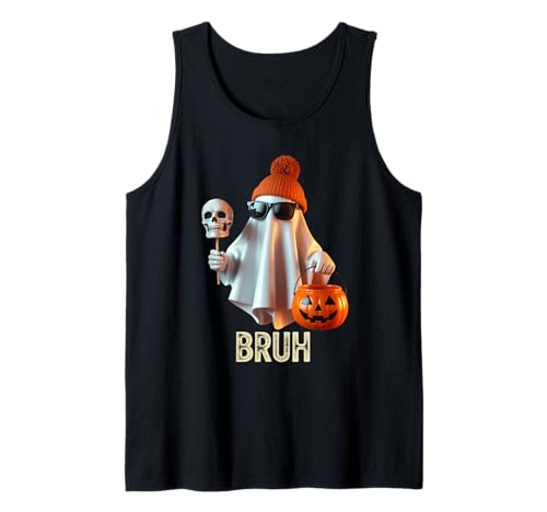 Lustiger Geist Spruch Bruh Halloween Meme Humor Frauen Männer Tank Top Lustiger Geist Spruch Bruh Halloween Meme Humor Frauen Männer Tank Top von Cool Spooky Costume Skeleton Pumpkin Trick Treat