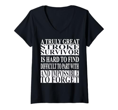 Damen Stroke Survivor Apparel – Tolles Survivors-Design T-Shirt mit V-Ausschnitt Damen Stroke Survivor Apparel – Tolles Survivors-Design T-Shirt mit V-Ausschnitt von Cool Stroke Survivor Quote Merch