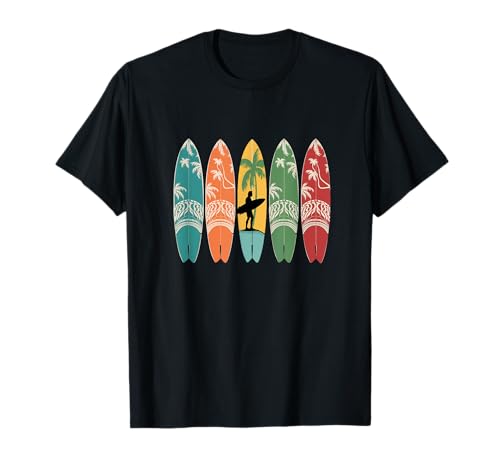 Buntes Surfbrett, Herren, Damen, Kinder, Surfer, Surfbrett T-Shirt Buntes Surfbrett, Herren, Damen, Kinder, Surfer, Surfbrett T-Shirt von Cool Surfing Gifts Surfer Accessories & Surf Stuff