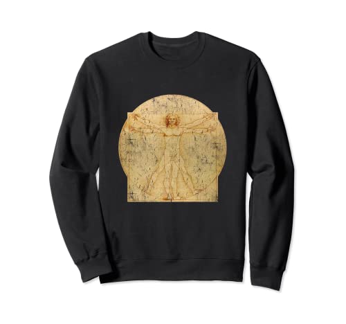Leonardo Da Vinci T-Shirts Vitruvian Herren T-Shirt im Used-Look Sweatshirt von Cool T-Shirts