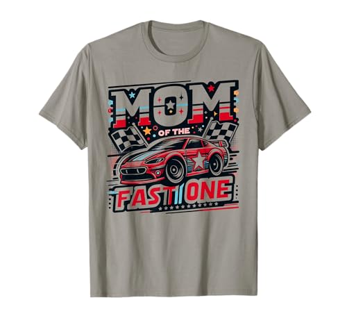 Mama Mom Of The Fast One Birthday, 1. Rennwagen-Familie T-Shirt von Cool The Fast One Designs
