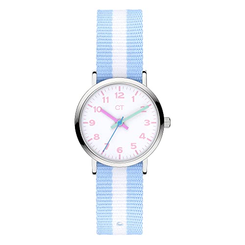 Cool Time Kids Armbanduhr mit Nylon Armband (blau/weiß) von Cool Time
