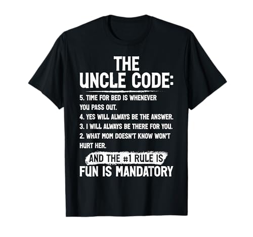 Herren Lustige Onkel Geschenke von Nichte Neffe Lustig der Onkel Code T-Shirt Herren Lustige Onkel Geschenke von Nichte Neffe Lustig der Onkel Code T-Shirt von Cool Uncles Club Fun Hilarious Best Uncle Ever Tee