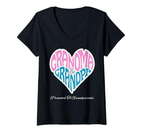 Damen Oma Opa Wird zur liebenden Familie der Großeltern befördert T-Shirt mit V-Ausschnitt Damen Oma Opa Wird zur liebenden Familie der Großeltern befördert T-Shirt mit V-Ausschnitt von Cool Vibe Grandma Breaks All The Rules