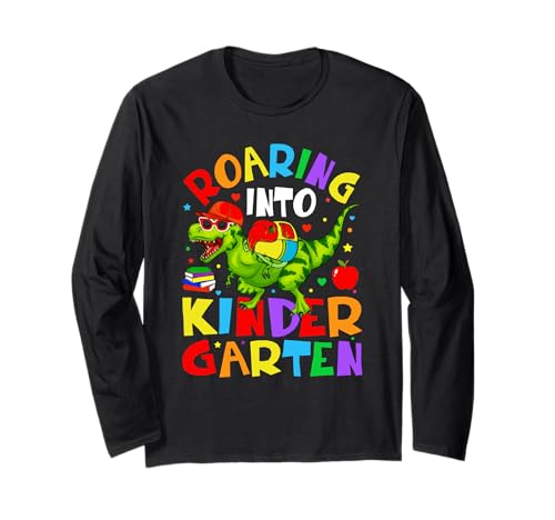 Funny Back to School Vibes Dinosaur Kids Langarmshirt Funny Back to School Vibes Dinosaur Kids Langarmshirt von Cool Vibes Back to School Outfit Collection