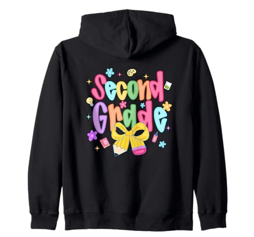 Funny Back to School Vibes Second Grade Kids Teacher Kapuzenjacke von Cool Vibes Back to School Outfit Collection