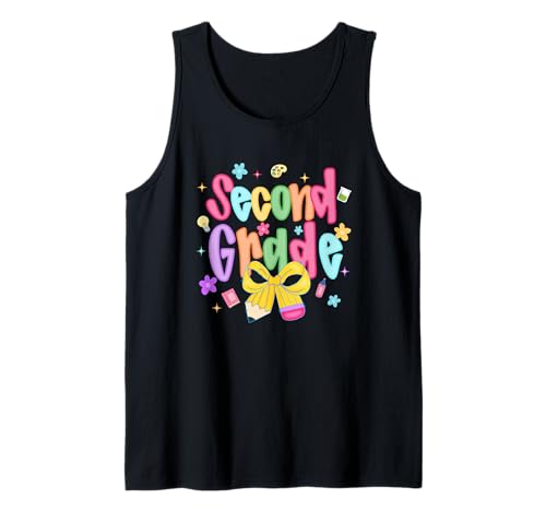 Funny Back to School Vibes Second Grade Kids Teacher Tank Top von Cool Vibes Back to School Outfit Collection