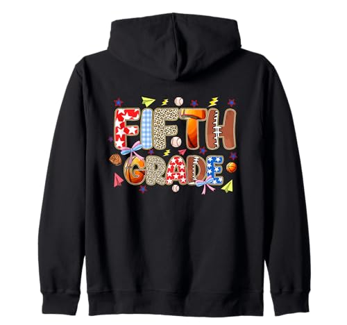 Funny Back to School Vibes Sportlehrer für Kinder der fünften Klasse Kapuzenjacke von Cool Vibes Back to School Outfit Collection