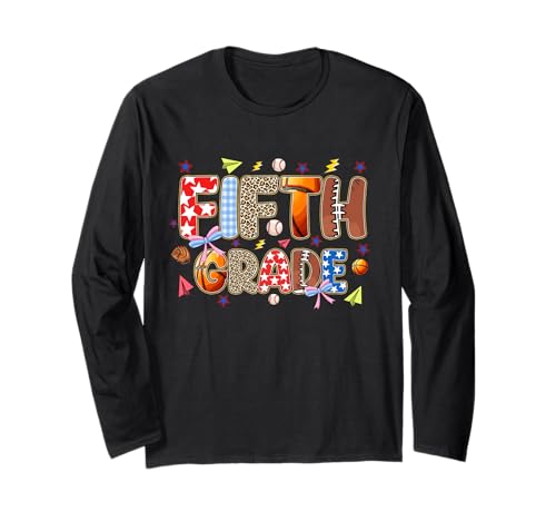 Funny Back to School Vibes Sportlehrer für Kinder der fünften Klasse Langarmshirt Funny Back to School Vibes Sportlehrer für Kinder der fünften Klasse Langarmshirt von Cool Vibes Back to School Outfit Collection