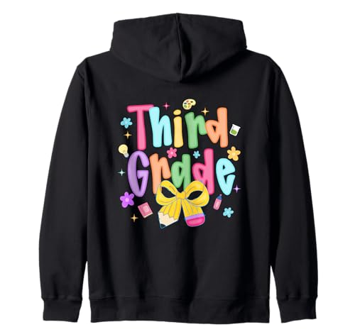 Funny Back to School Vibes for Third Grade Teacher Kids Kapuzenjacke Funny Back to School Vibes for Third Grade Teacher Kids Kapuzenjacke von Cool Vibes Back to School Outfit Collection