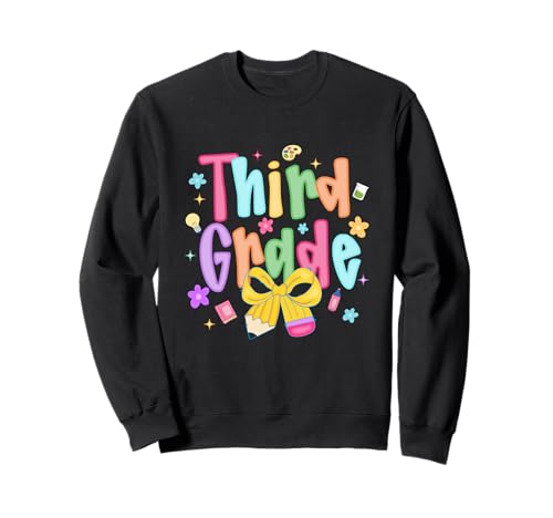Funny Back to School Vibes for Third Grade Teacher Kids Sweatshirt von Cool Vibes Back to School Outfit Collection