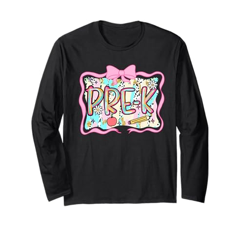 Lustige Back to School Vibes for Pre-K Teacher Kids Langarmshirt Lustige Back to School Vibes for Pre-K Teacher Kids Langarmshirt von Cool Vibes Back to School Outfit Collection