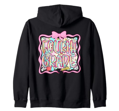 Lustiger Schulanfang für Kinder der vierten Klasse Kapuzenjacke Lustiger Schulanfang für Kinder der vierten Klasse Kapuzenjacke von Cool Vibes Back to School Outfit Collection