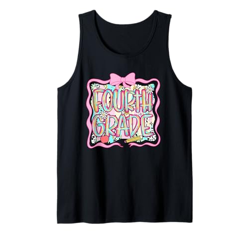 Lustiger Schulanfang für Kinder der vierten Klasse Tank Top von Cool Vibes Back to School Outfit Collection