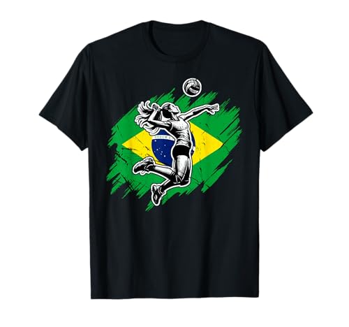 Brasilian Volleyball Girl - Brasilien Player Smash Attack Flag T-Shirt Brasilian Volleyball Girl - Brasilien Player Smash Attack Flag T-Shirt von Cool Volleyball Nations Apparel and Clothing