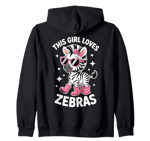 Zebras Girl Lustiges Zebra Kapuzenjacke von Cool Zebra Funny Zebras Girl Designs