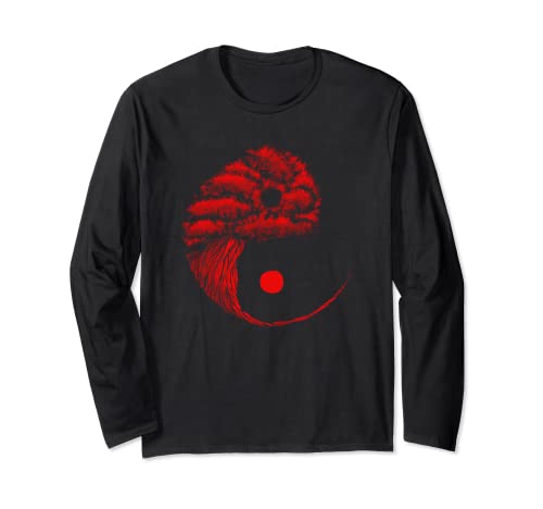 Niedliches Yin-Yang-Design, buddhistisch, für Damen und Herren, Bonsai-Baumliebhaber Langarmshirt von Cool Zen Yin Yang Bonsai Gifts Buddhists Shotokan
