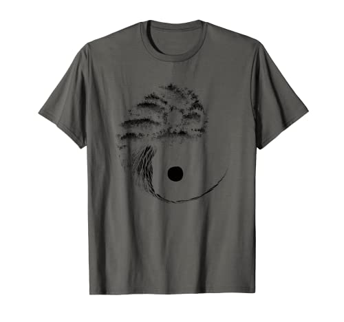 Niedliches Yin-Yang-Design, buddhistisch, für Damen und Herren, Bonsai-Baumliebhaber T-Shirt von Cool Zen Yin Yang Bonsai Gifts Buddhists Shotokan