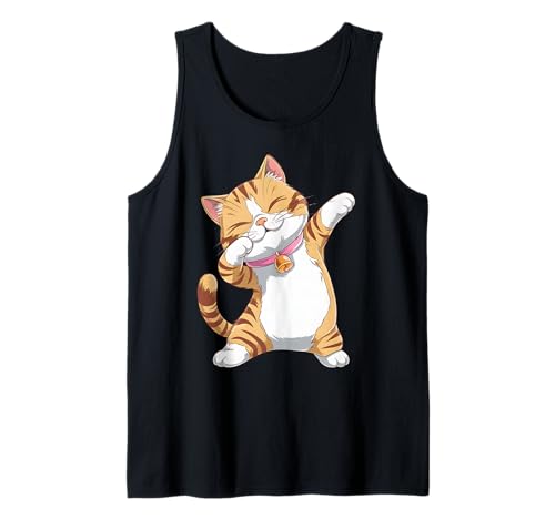 Dabbing Cat Design - Funky Dab Dance Cat für Frauen Tank Top von Cool and Quirky Cat Lover Apparel Co.