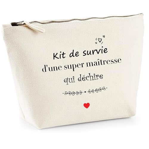 Federmäppchen, Survival-Set einer Super Matresse, natur, 13X12,5X6cm, Bohemian von Cool and The Bag