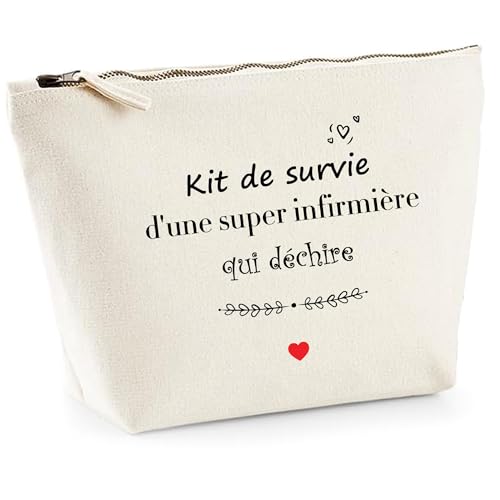 Federmäppchen Survival-Set einer Super Krankenschwester, die reißt, natur, 13X12,5X6cm, Bohemian von Cool and The Bag