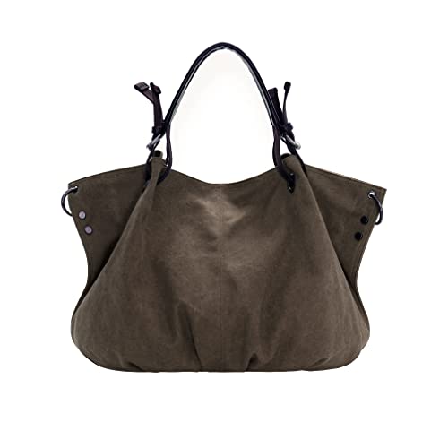 Cool&D Damen Canvas Tasche Mädchen Umhängetasche Shopper Schultertasche Leinwand Tragetasche für Freizeit Schul 40 * 20 * 33cm von Cool&D