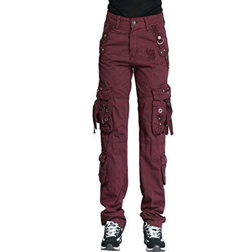 Cool&D Damen Cargo Hose Cargohose Casual Freizeit Sports Hose Arbeitshose mit Multi Pockets von Cool&D