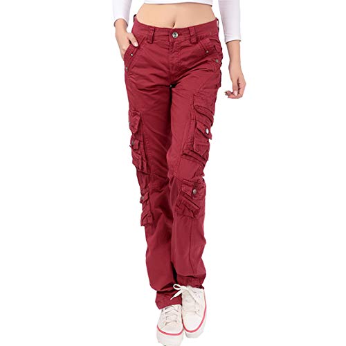 Cool&D Damen Cargohose Cargo Hose Casual Freizeit Sports Hose Arbeitshose mit Multi Pockets von Cool&D