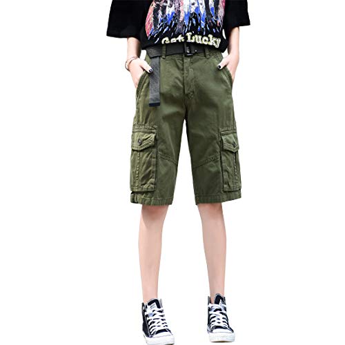 Cool&D Damen Shorts Cargo Shorts Bermudas Kurze Hosen Freizeit Sports Shorts mit Multi Pockets von Cool&D