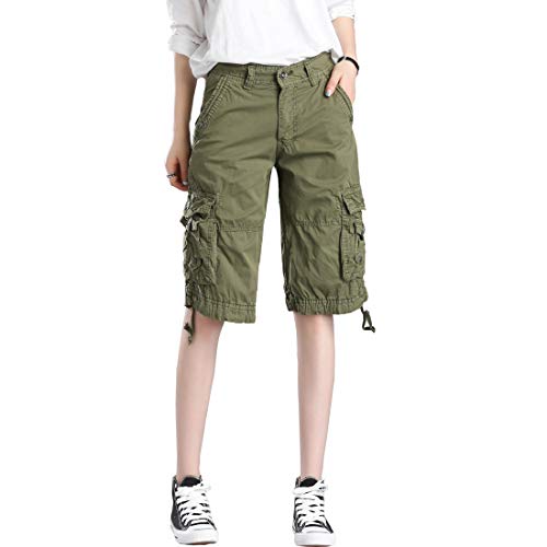 Cool&D Damen Shorts Cargo Shorts Bermudas Kurze Hosen Freizeit Sports Shorts mit Multi Pockets von Cool&D