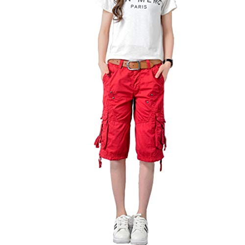 Cool&D Damen Shorts Cargo Shorts Bermudas Kurze Hosen Freizeit Sports Shorts mit Multi Pockets von Cool&D