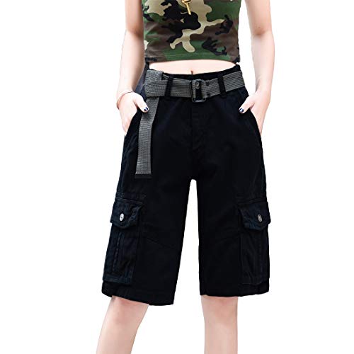 Cool&D Damen Shorts Cargo Shorts Bermudas Kurze Hosen Freizeit Sports Shorts mit Multi Pockets von Cool&D