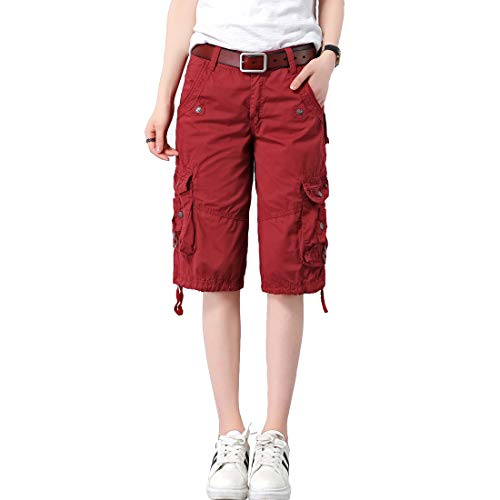 Cool&D Damen Shorts Cargo Shorts Bermudas Kurze Hosen Freizeit Sports Shorts mit Multi Pockets von Cool&D