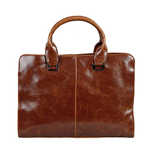 Cool&D Herren Aktentasche Umhängetasche Tragetasche PU Leder Business Tasche Vintage Design von Cool&D